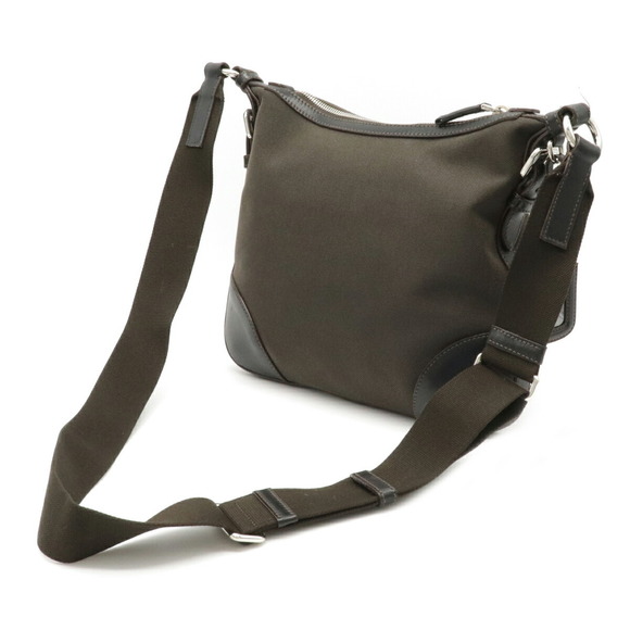 Prada Bag Dark Jacquard Green Logo Crossbody Leather Khaki - Picture 1 of 7